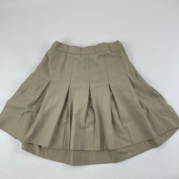 C & J School Uniforms Skirt Girls Size 8.5 Khaki Pleated - Picture 1 of 9